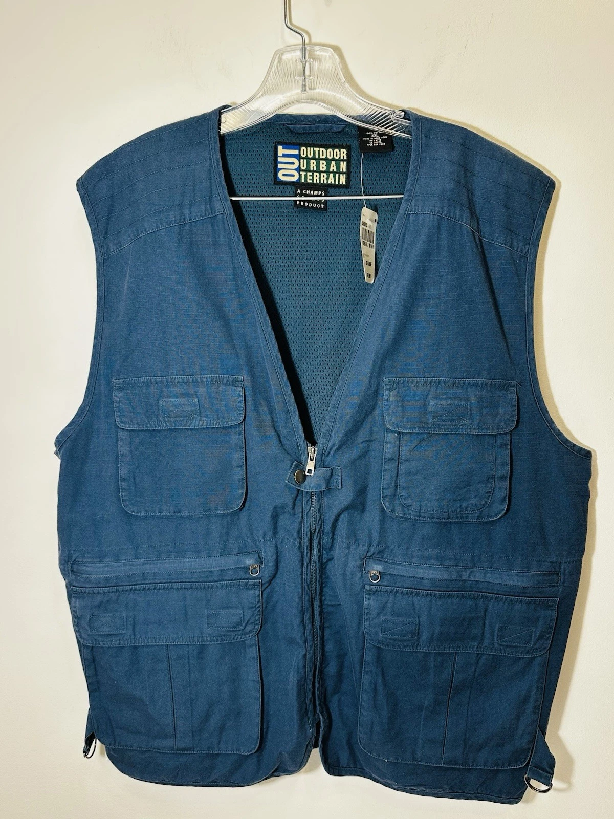 NWT Vintage OUT Fishing Vest XXL Navy Blue Outdoor Urban Terrain