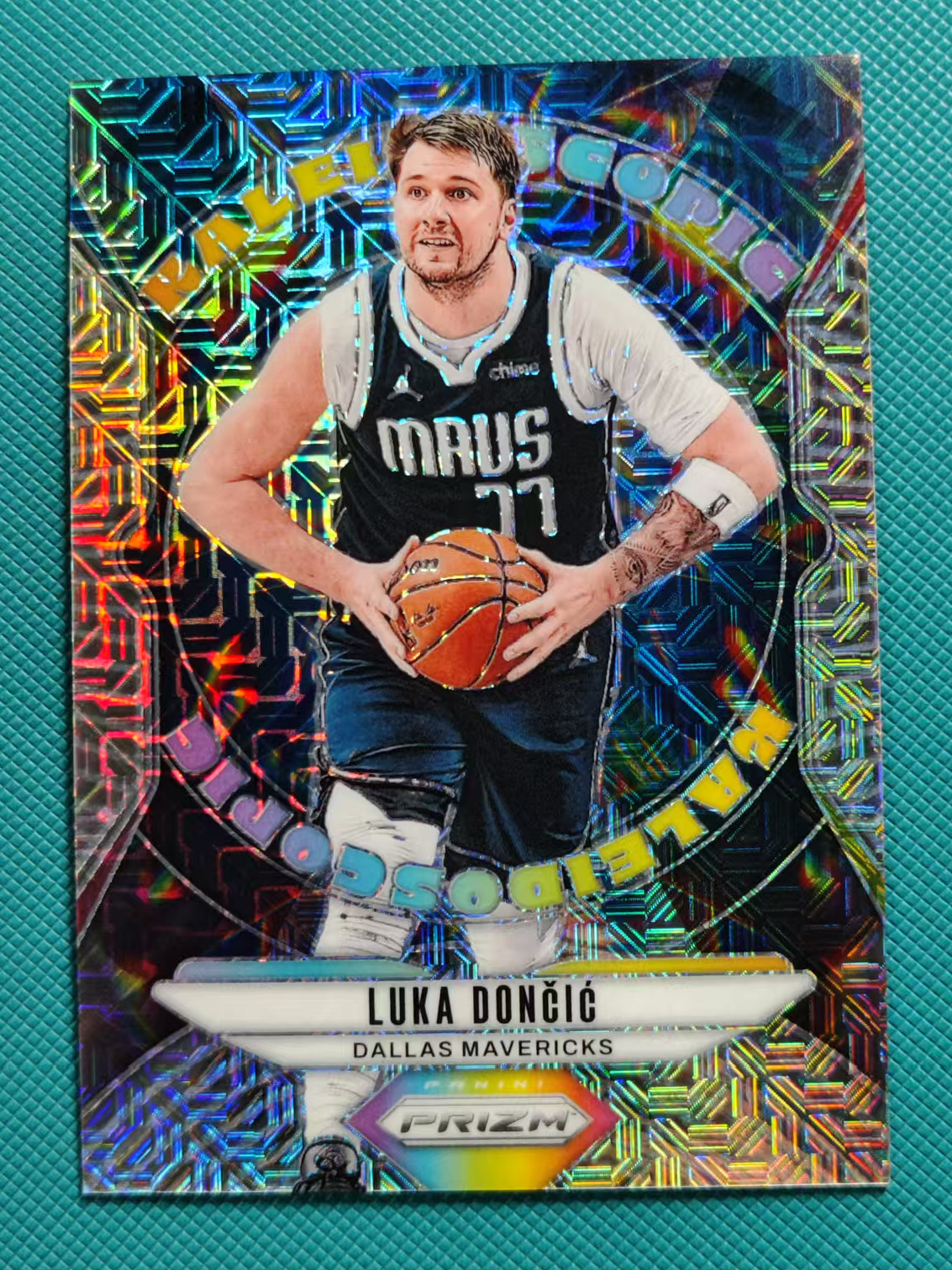 Luka Doncic 2024-25 Panini Prizm 03/25 Silver Mojo Kaleidoscopic Mavericks #14