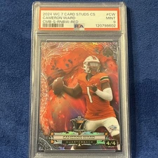 2024 WILD CARD 7 CARD STUDS CHALK SHATTER #CW CAMERON WARD CMB-S-RNBW-RED  PSA 9