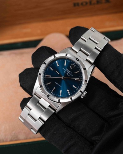 Rolex Air-King 14010M Blue Dial Steel 34mm Watch & Box ONLY (Warranty incl) - Picture 9 of 10