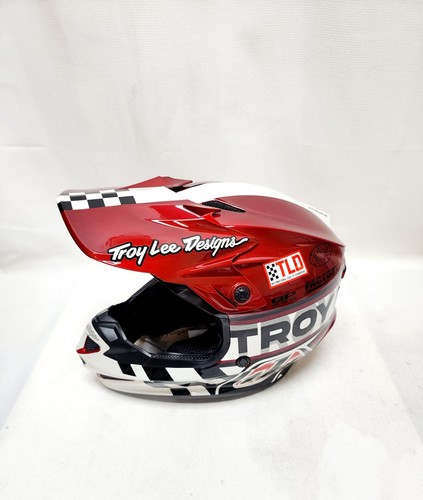 Casco Troy Lee Designs GP Pro Fifty 50 Blanco Rojo Motocross Motocicleta Talla XL - Imagen 4 de 17