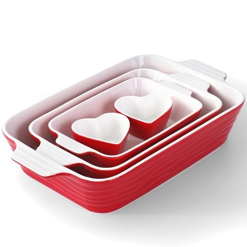Baking Dish for Oven Ceramic Lasagna Pan 9×12.8 Inch Casserole Dishes Red - Picture 2 of 7