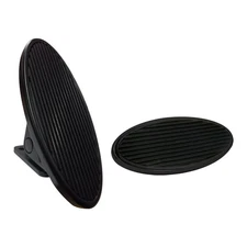 Black Billet Floor Mount Gas Pedal & Small Oval Brake/Clutch Pedal