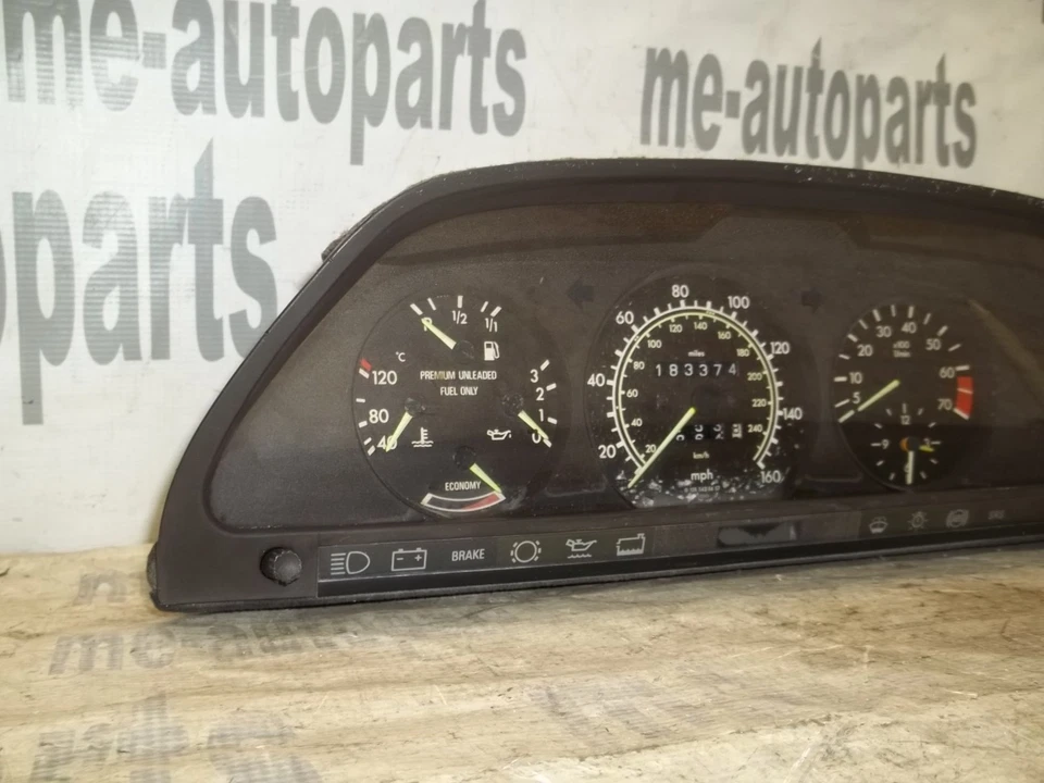 Cuadro de instrumentos velocímetro 89-91 Mercedes-Benz 300SE/SEL W126 medidor de velocidad Foto 2 de 4