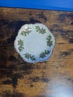 VTG Christmas Holly Fine Porcelain Japan 8" Plate Gold Trim