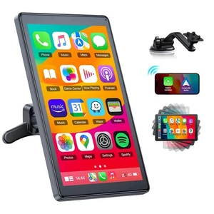 Portable 7" Touchscreen Car Stereo Radio Wireless Apple Carplay/Android Auto GPS