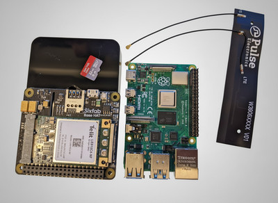 Raspberry Pi 4 Model B 8GB Sixfab Telit LE910C4-NF LTE GPS IoT Dev Kit 32GB SD