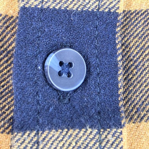Camisa de franela Knox & Lane para hombre grande amarilla azul búfalo a cuadros abotonada informal - Imagen 6 de 17