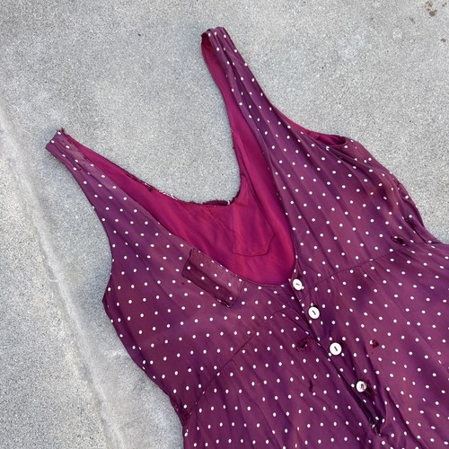 Vintage 30er Jahre weinrot Viskose Badeanzug Badeanzug Playsuit Strampler Einteiler - Bild 17 von 23