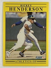 Rickey Henderson 1991 Fleer #10 Oakland Athletics