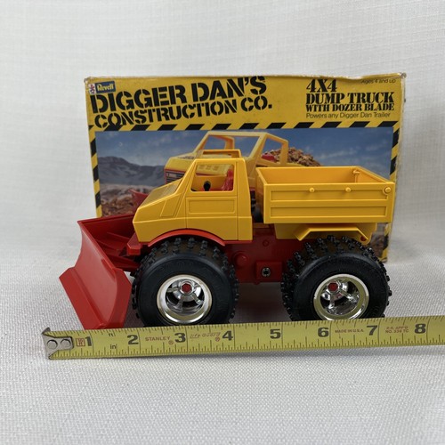 Revell Digger Dan's Construction 4x4 Muldenkipper Planierschild 1984 - funktioniert! Selten! - Bild 20 von 20