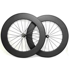 700C Carbon Road Bicycle Wheelset 88mm 25mm Width Clincher Tubular  Wheels