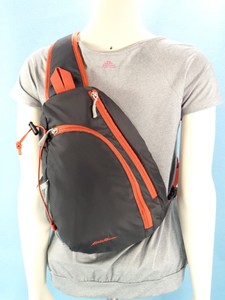 Ed Bauer Gray Sling Backpack Crossbody Bag Travel Org