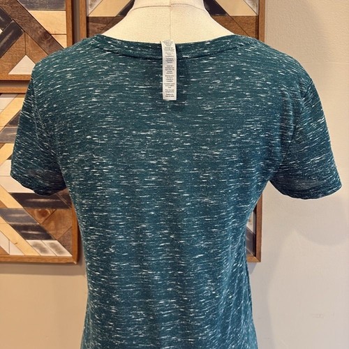 ALO Yoga Women’s V-Neck Short Sleeve Tee Green Heather XS - Picture 5 of 6