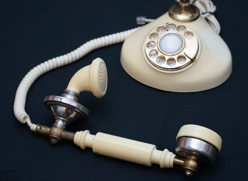 Vtg. DONG JUN Plastic French Style Landline Desk Rotary Telephone/Clicker Ringer - Picture 2 of 6
