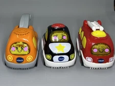 VTech Go!Go! Smart Wheels Car Lot 3 Police Fire Truck Tow Truck