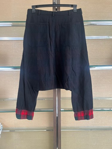 Comme des Garcons Black , CDG Black Drop Crotch Pants in Black / Tartan BNWT S - Picture 14 of 19