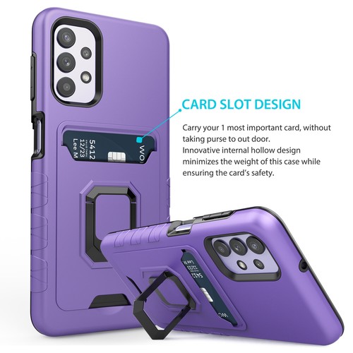 For Samsung Galaxy A13/A03S/A02S/A12/A32 5G Ring Case Metal Stand+Tempered Glass - Picture 17 of 26