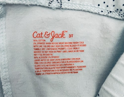 Cat & Jack unicorn moon stars print pajama pants light blue girl 3T - Picture 8 of 8
