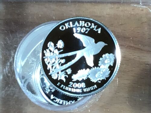 2008-S Oklahoma Statehood Silver Quarter DCAM Proof Roll of 40 Coins - Picture 2 of 4