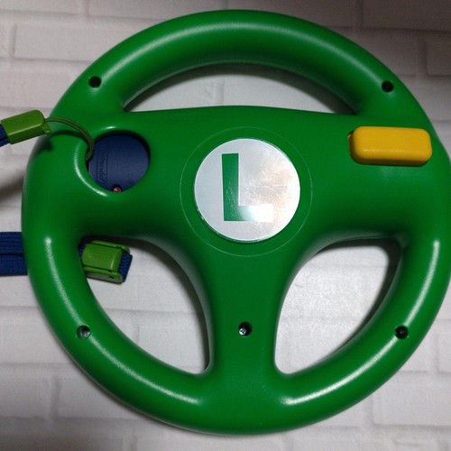 Nintendo Wii Remote Controller Motion Plus Steering Wheel Mario Luigi Mariokart - Picture 5 of 5