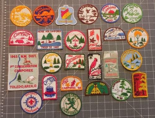Lote (25) Parches Camporee BSA Boy Scouts Vintage Años 60