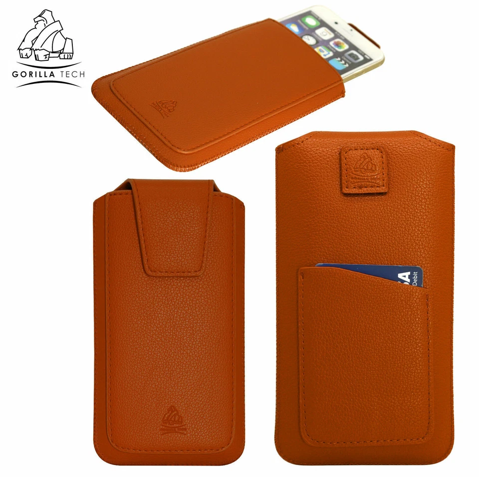 Подлинный кожаный мешочек потяните вверх чехол Gorilla ручной работы слот для карты для мобильного телефона - Изображение 3 из 4