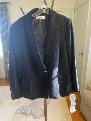Kasper Damenblazer schwarz-weiß gestreift 14W neu mit Etikett
