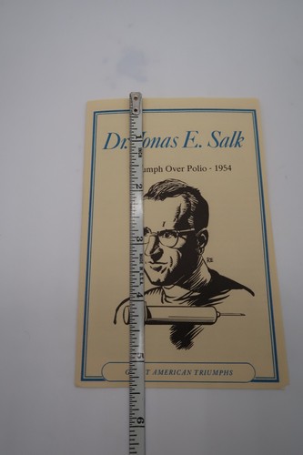 Vtg Longines Symphonette Dr. Jonas E Salk Polio Great American Triumphs Pamphlet - Picture 4 of 5