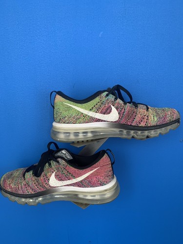 Nike Womens Fly Knit Air Max 620659-004 Lace Up Multicolor Sneaker Shoes Sz 9 - Picture 1 of 12
