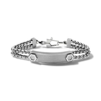 Bulova men's chain bracelet in stainless steel sale
