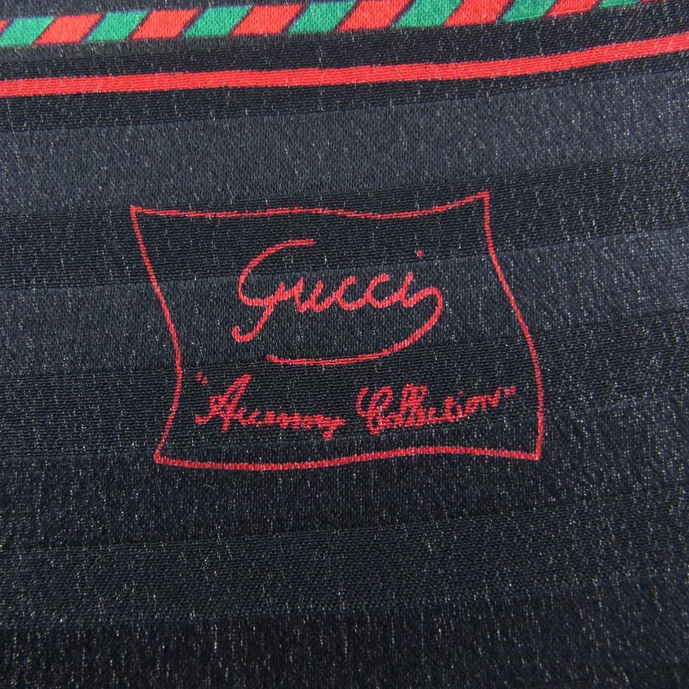 GUCCI Gucci 100% silk, horsebit patterned scarf, black, made