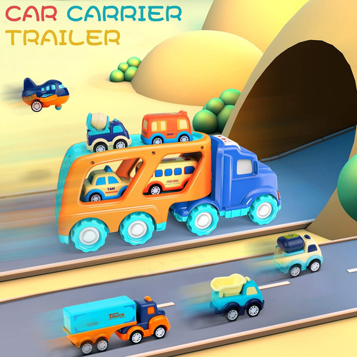 9 Pack Cars Toys for 2 3 4 5 Years Old Toddlers Boys & Girls Gift, Big Transport - Picture 5 of 12