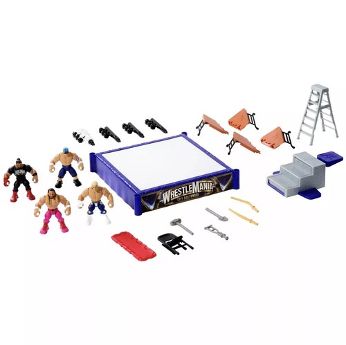WWE Knuckle Crunchers Mini Mayhem Ring Bundle Cody Rhodes Seth Rollins John Cena - Foto 3 di 5