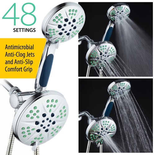 NOTILUS Antimicrobial High-Pressure Luxury 3-in-1 Rain Shower Combo 48 settings - Picture 3 of 10