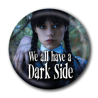 Wednesday Dark Side Symbol Anstecker Button Pin Abzeichen Brosche