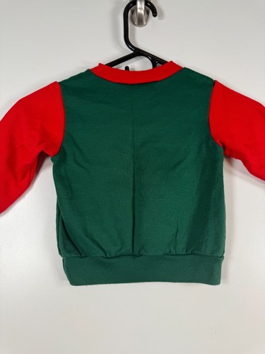 Vtg Trend Basics Toddler Boys Stone Bay Outdoors Gear Sweatshirt Green Red Sz 3T - Picture 13 of 13