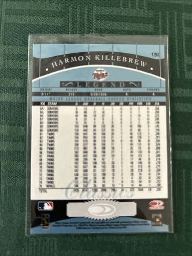 2001 Donruss Classics Significant Signatures Harmon Killebrew AU - Picture 2 of 2