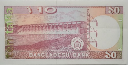 Bangladesh Bank World Paper Money Ten Taka Uncirculated - Picture 1 of 4