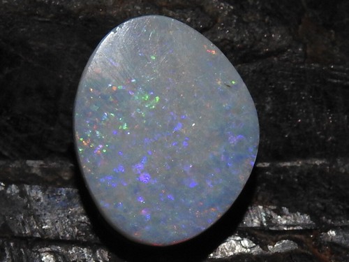 Australian Opal Multi Fire Smooth Fancy hape Cabochon/16X12X4 MM Approx - Picture 1 of 9