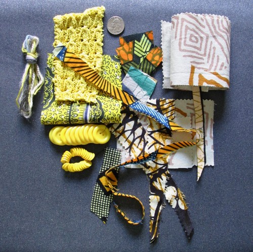 Inspiration VintageTextiles,SLOW STITCH,bundle,African wax,craft,upcycled cotton - Picture 5 of 7
