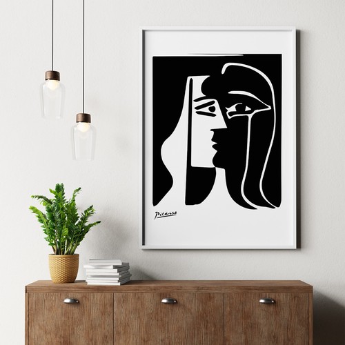 Picasso "The Kiss" 1969 Vibrant Art Print, No Frame, Premium Matte Paper - Picture 2 of 5