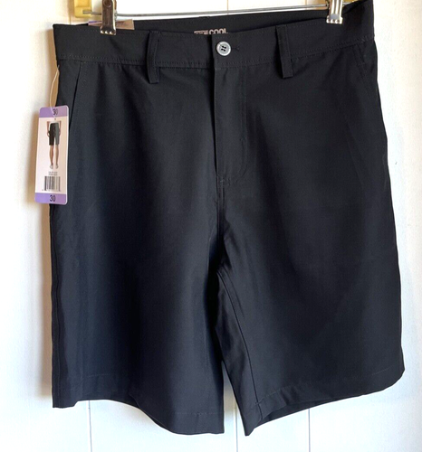 NEW, 32 Degrees COOL Men's Black Hybrid Shorts, Stretch, 30W, pockets-(1 zipper) - Picture 1 of 11