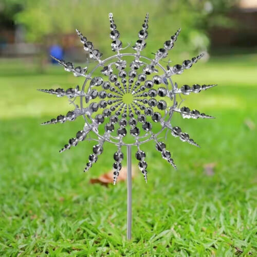 Windmill Kinetic Metal Sculptures Unique And Magical Wind Powered Spinner Garden - Picture 9 of 13