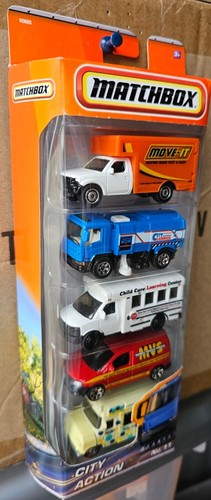 MATCHBOX 2011 - CITY ACTION 5 PACK CARS NEAR MINT VHTF SEALED UNOPENED PACK - Picture 4 of 4