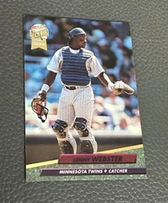 1992 Fleer Ultra # 402 LENNY WEBSTER ROOKIE RC Minnesota Twins Catcher