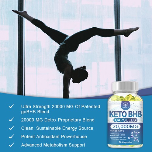 Best BHB Keto Diet Pills 20000mg Burn Fat-ACV Advanced Ketosis,Weight Loss,Detox - Picture 8 of 8