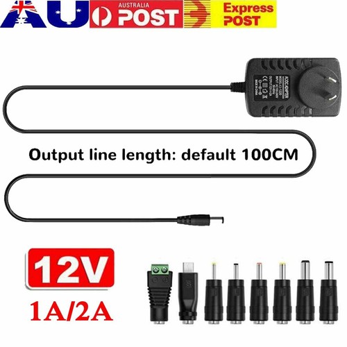 12V 1A/2A LED Power Supply Safety 8/11tips Adapter Charger For Strip CCTV Camera - Picture 2 of 17