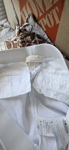 Michael Kors Costura Pull On Elástico Capris Blanco Cintura Elástica Mujer Talla 6 - Imagen 10 de 10
