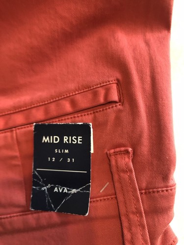 Lucky Brand Damen rot Mid Rise Slim Reißverschluss vorne Jeans Größe 12/36 neu. - Bild 3 von 9